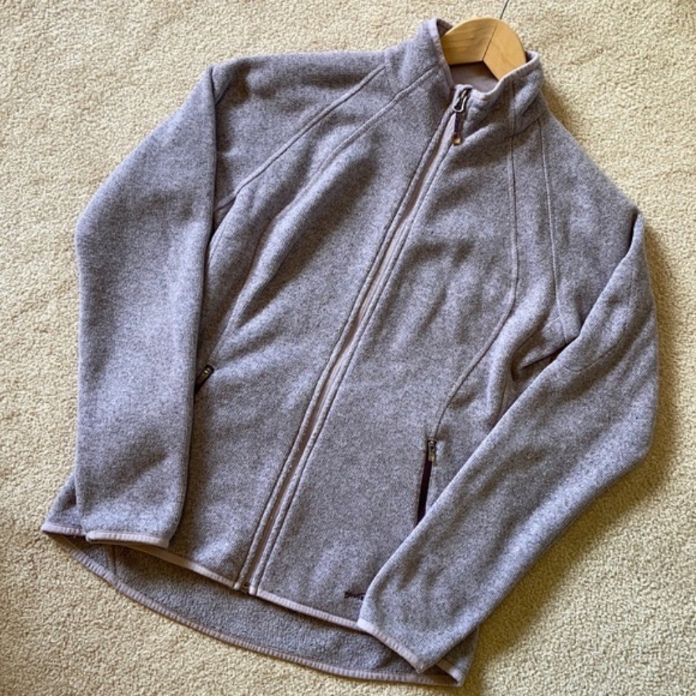 Eddie Bauer Light Purple Fleece Zip Up Lined Jacket